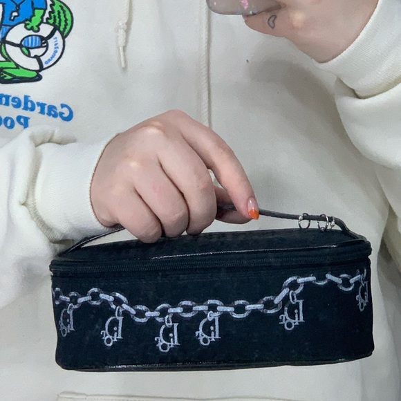 Hand Painted Dior Charm Chain Hardware Vanity Case Mini Bag - Picture 7 of 7